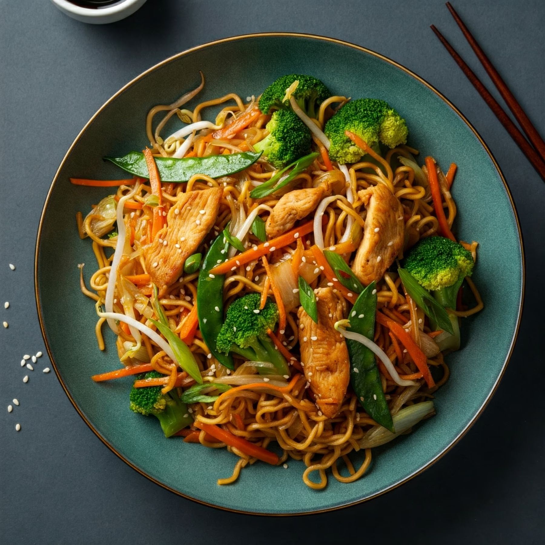 Chicken Chow Mein with Vegetables recipe - Chinese medium difficulty in World Eats, Chicken, Vegetables category