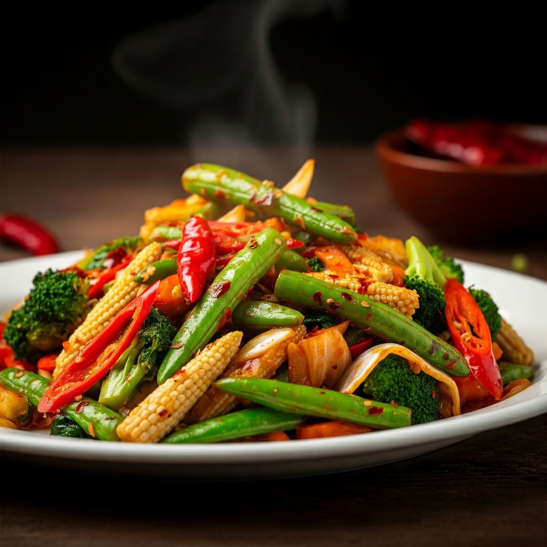 Spicy Veggie Stir-Fry recipe - American easy difficulty in Healthy Meals, Vegetables, Stir-Fried category