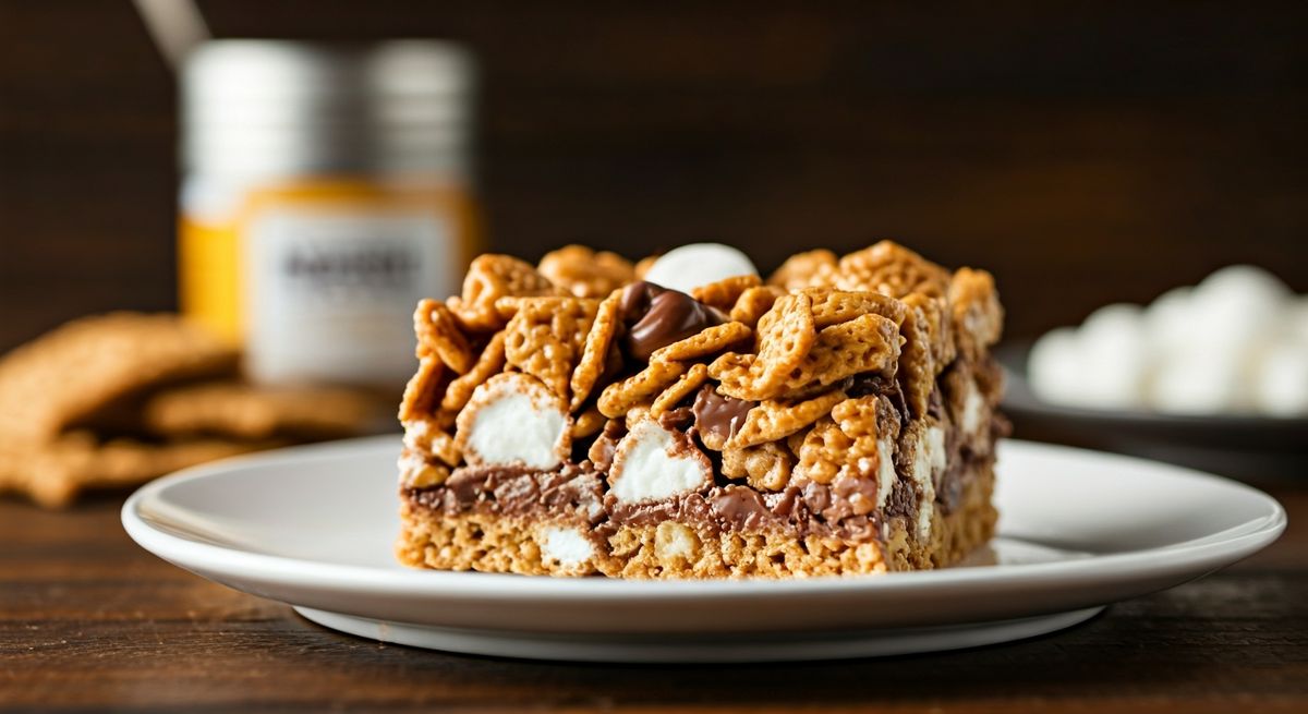 Golden Grahams S’mores Bars recipe - American easy difficulty dish