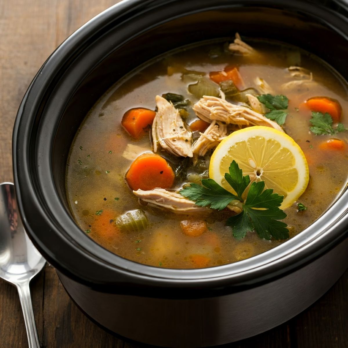 Slow Cooker Chicken Soup recipe - American easy difficulty dish