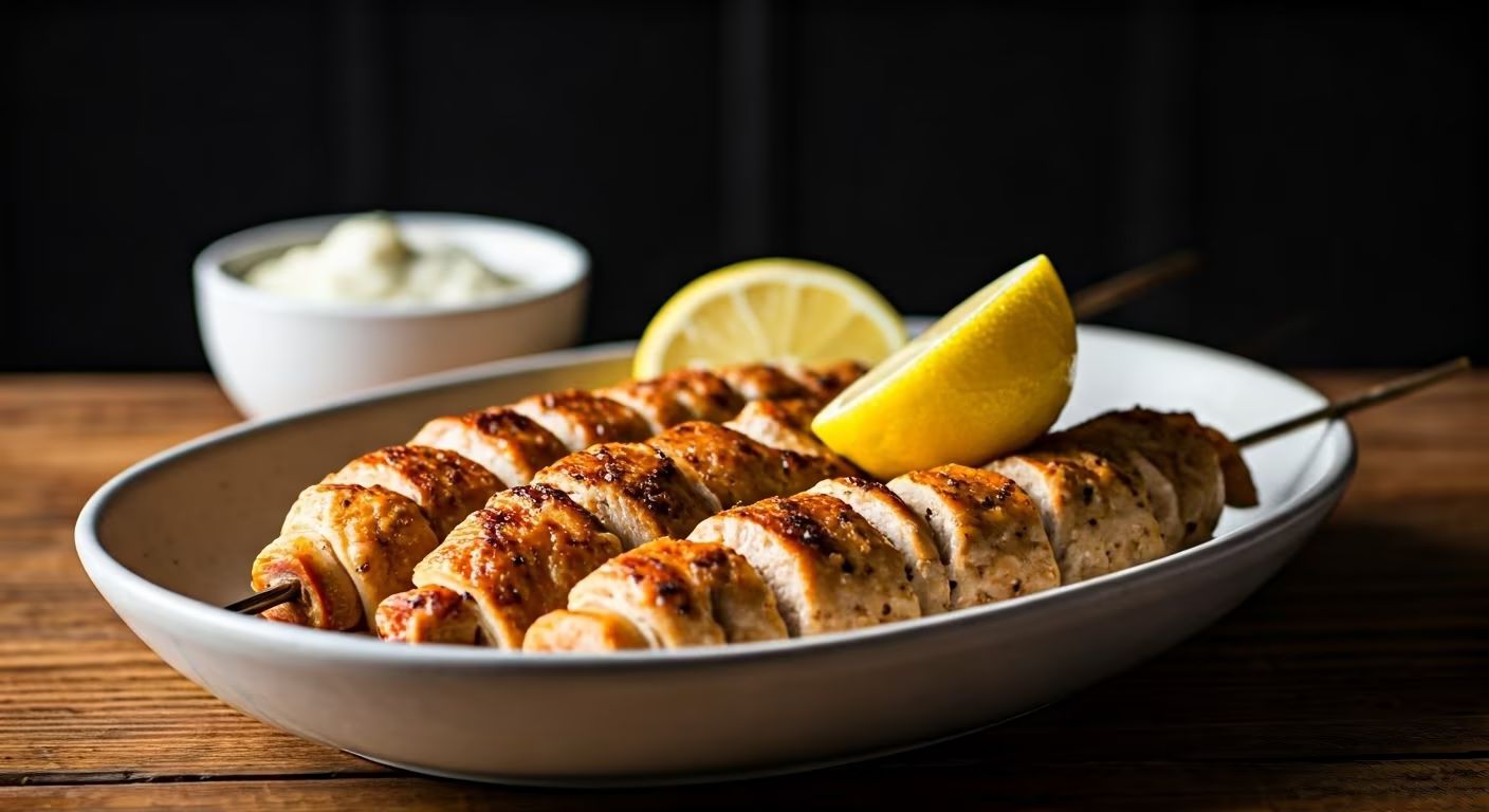 Greek Lemon Chicken Souvlaki recipe - Greek medium difficulty in Grilling category