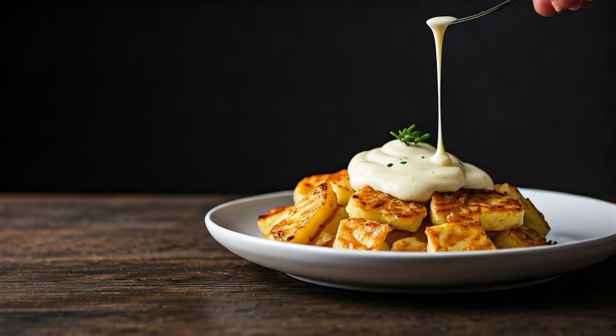Swiss Potato Rosti with Herbed Cheese Fondue recipe - Other medium difficulty dish