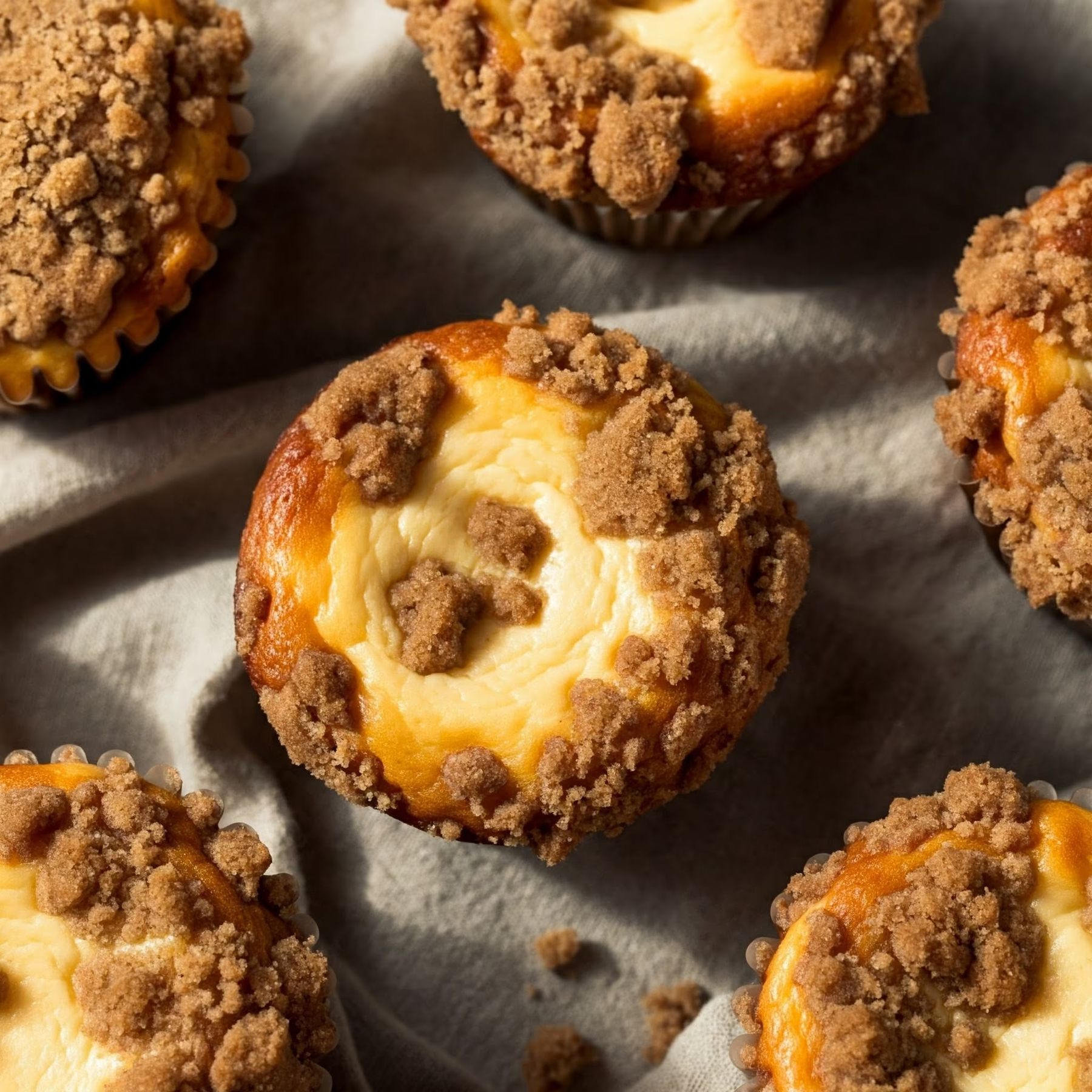 Cheesecake Streusel Muffins recipe - delicious easy difficulty in Desserts, Baking, Muffins category