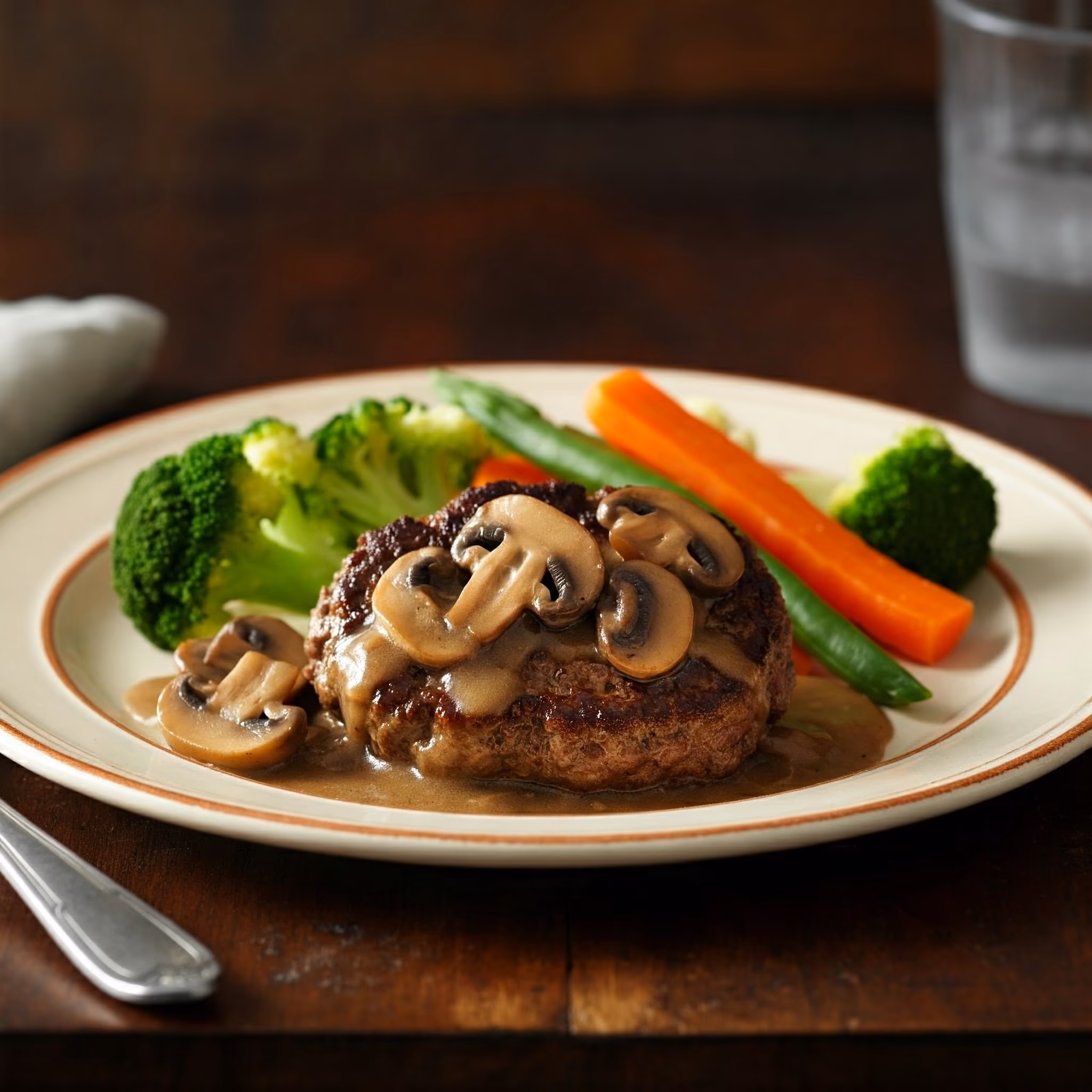 Salisbury Steak with Mushroom Gravy recipe - delicious medium difficulty in Main Dishes, Family-Style Meals, Beef category