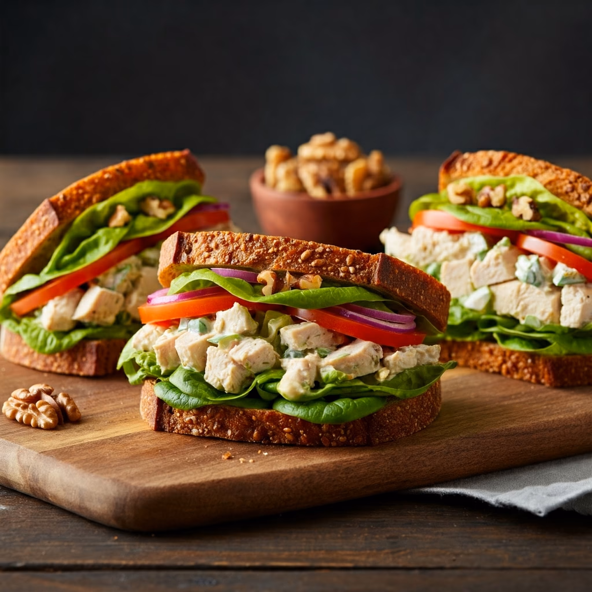 Sonoma Chicken Salad Sandwiches recipe - American medium difficulty in Salads, Chicken, Sandwiches category