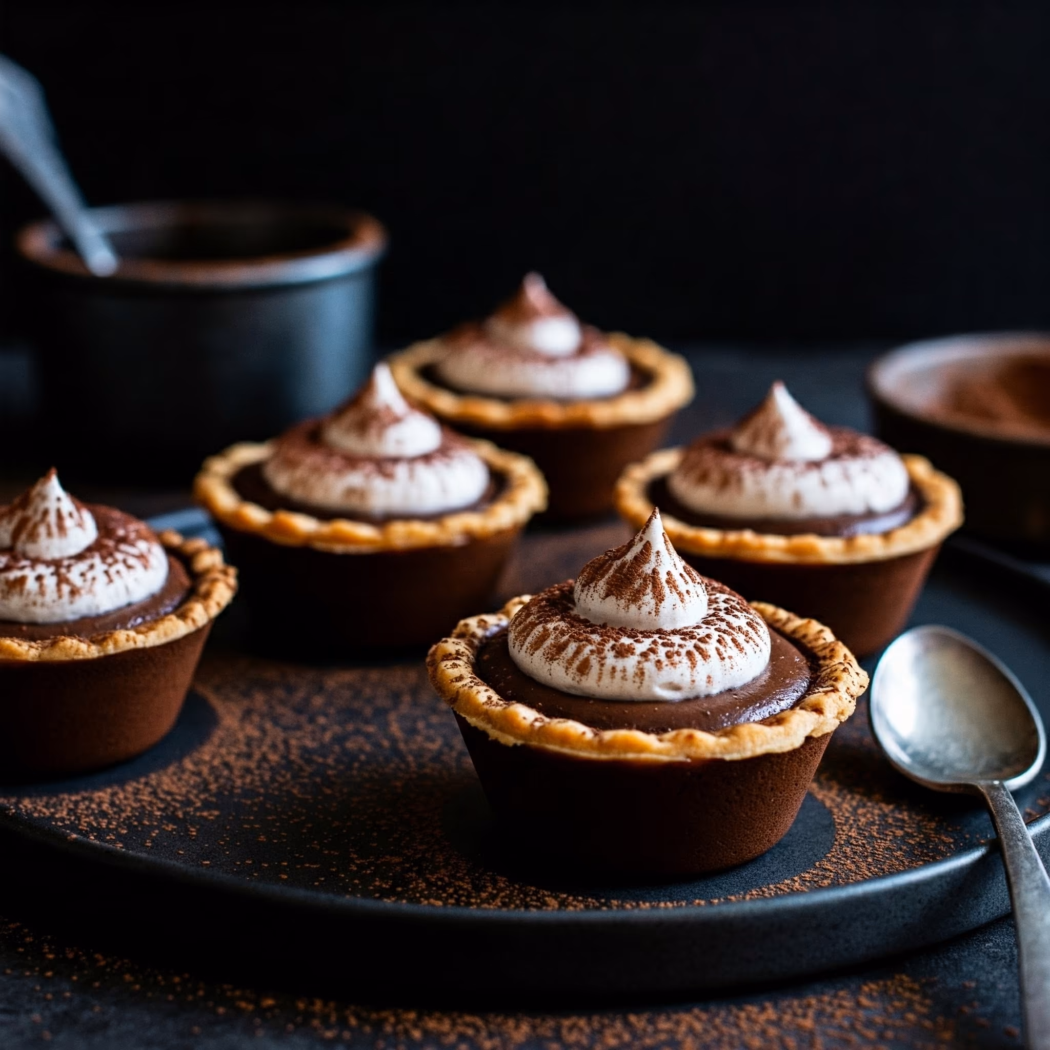Chocolate Pudding Pie Bites recipe - American medium difficulty in Snacks, Party Food, Treats category