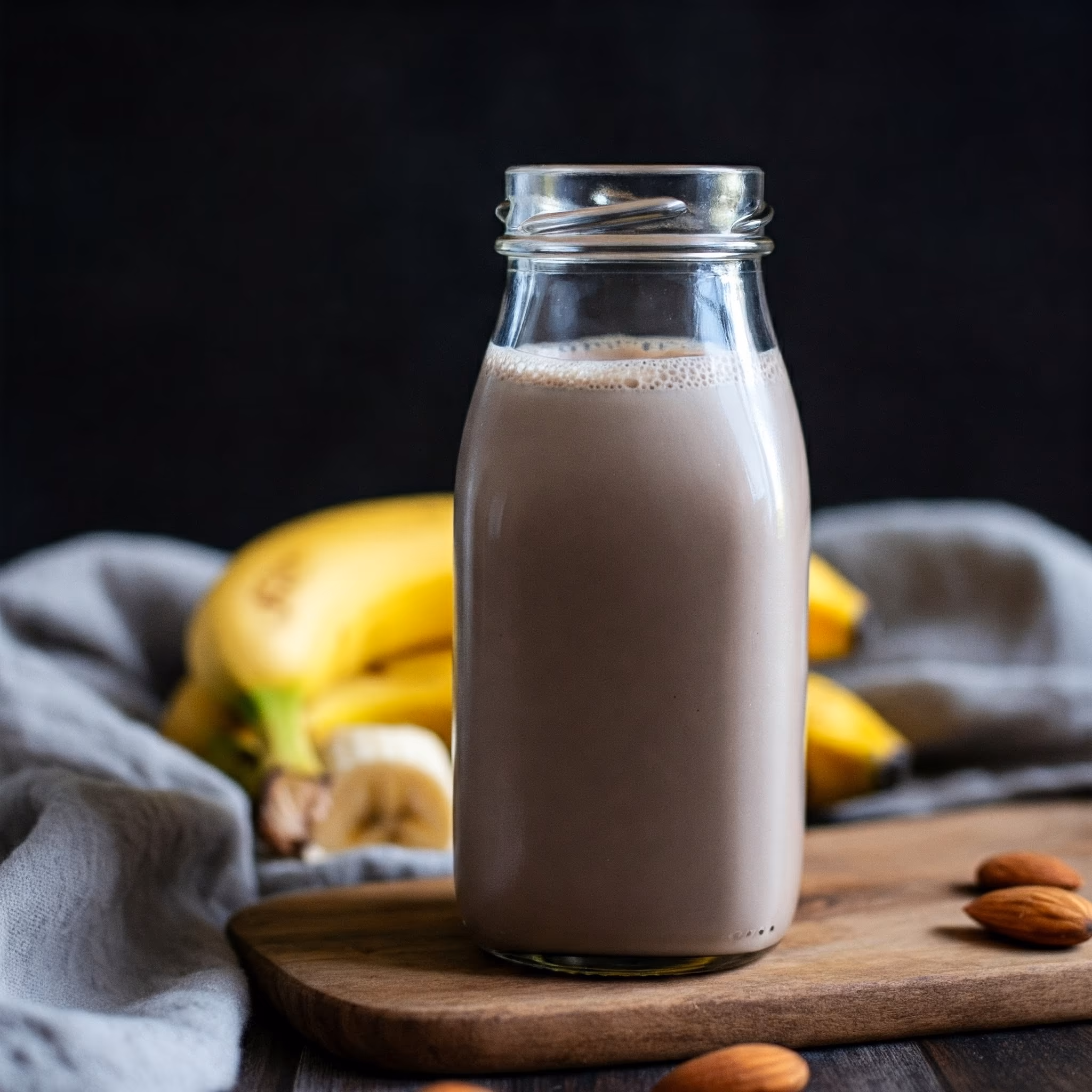 Banana Chocolate Almond Milk recipe - American easy difficulty in Drinks, Beverages category