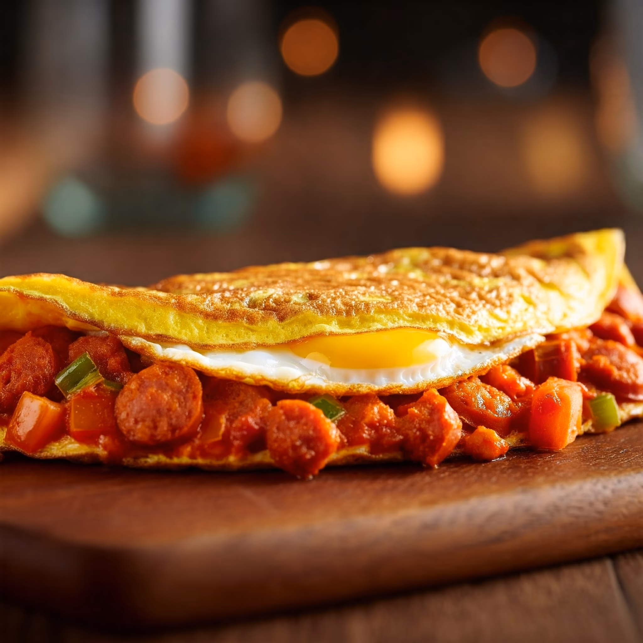 Chorizo Spicy Omelette recipe - American medium difficulty in Main Dishes, Eggs, Pork category