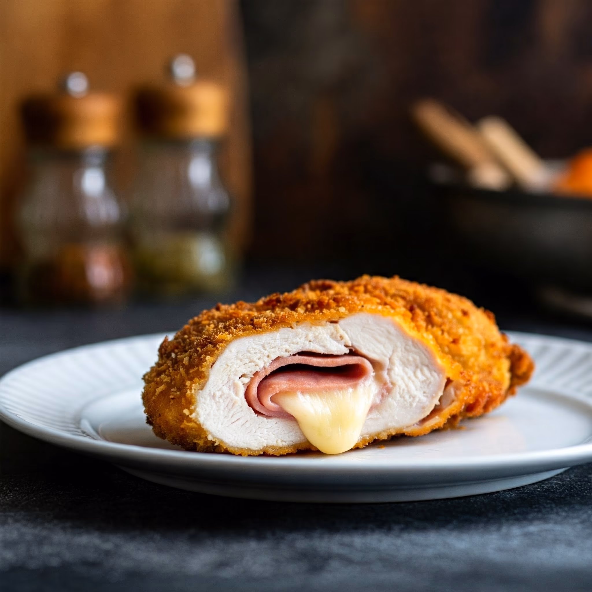 Chicken Cordon Bleu recipe - French medium difficulty in Lunch, Chicken category