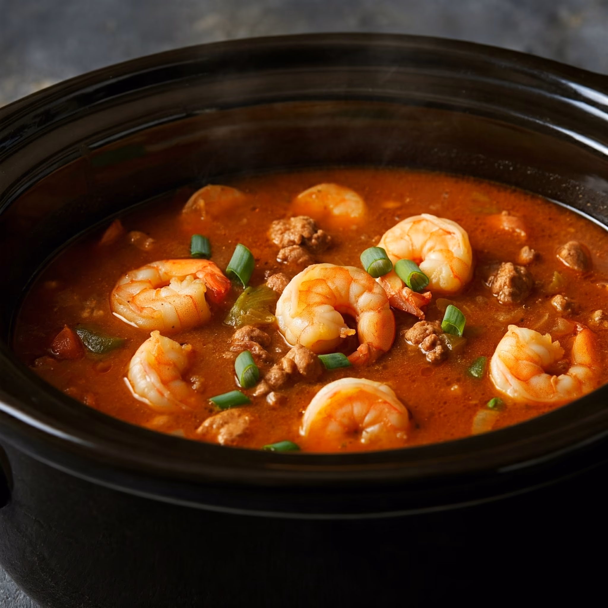 Slow Cooker Shrimp Gumbo recipe - American easy difficulty in Soups, One-Pot Meals, Seafood category