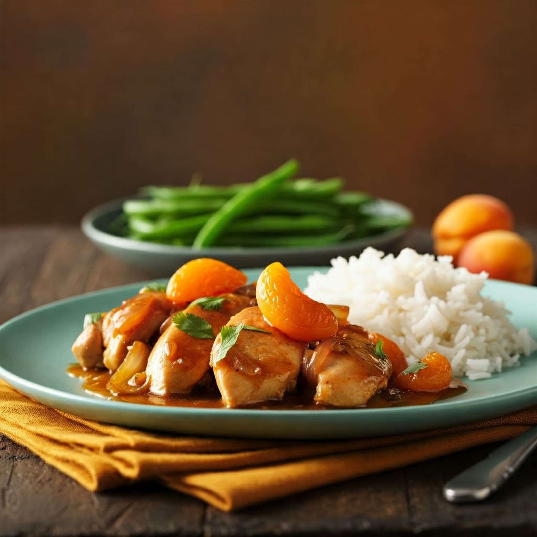 Apricot Chicken recipe - American easy difficulty in Healthy Meals, Chicken category