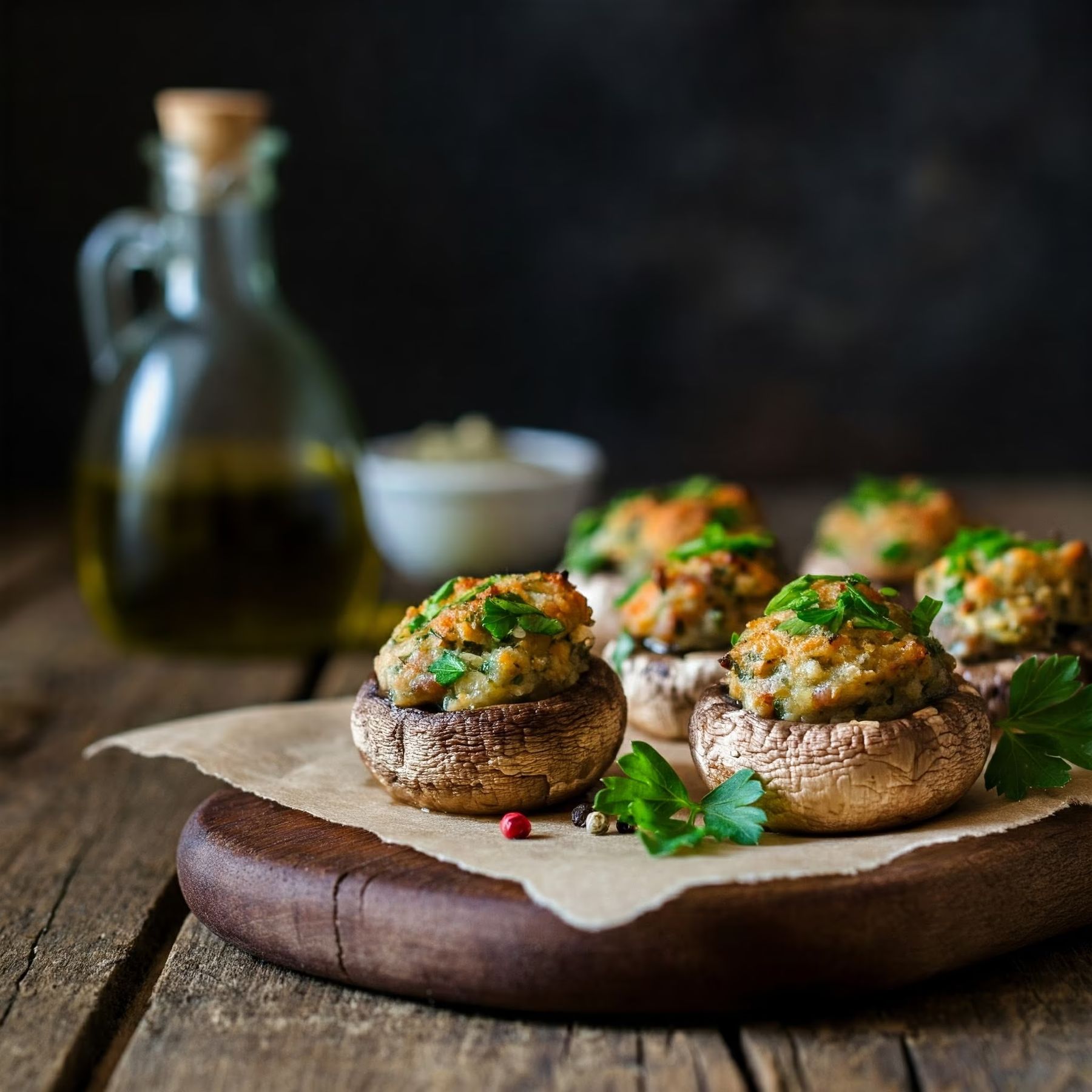 Stuffed Mushrooms recipe - American easy difficulty in Snacks, Party Food, Appetizers category