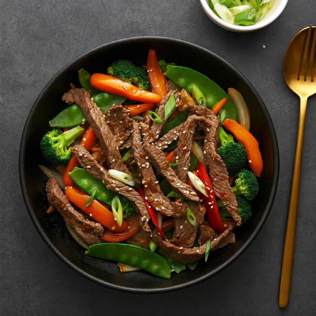 15 Minute Honey Pepper Beef Stir Fry recipe - American easy difficulty dish