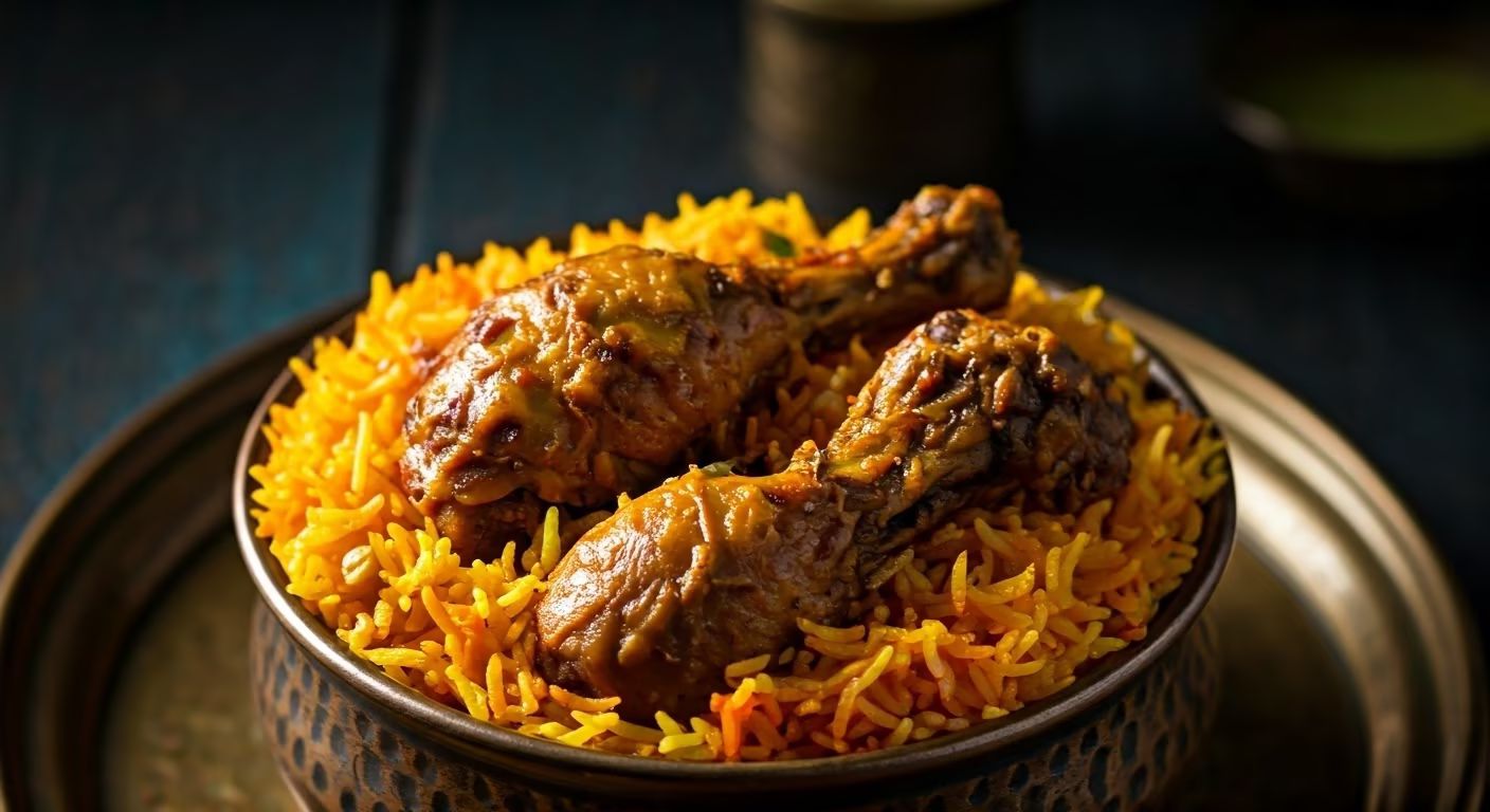 Spicy Chicken Biryani recipe - Indian medium difficulty in Ethnic Dishes, Chicken category