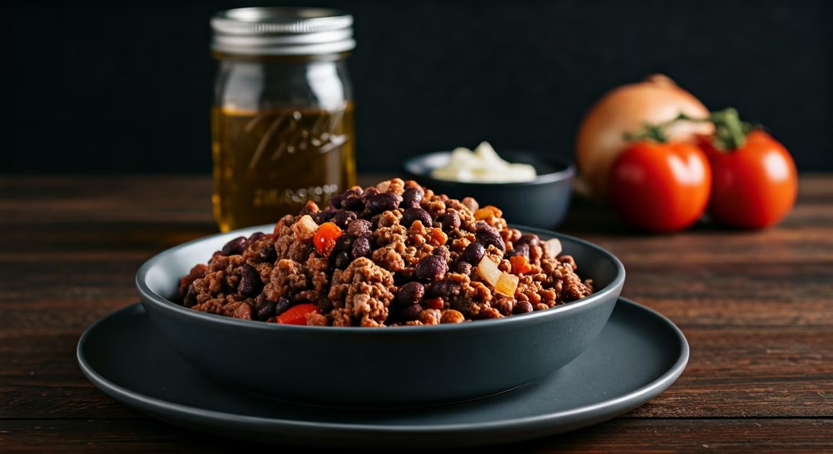 Spicy Beef and Black Bean Chili recipe - American medium difficulty dish