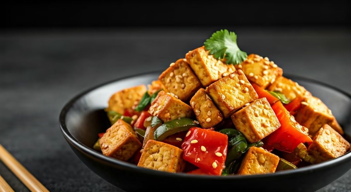 Szechuan Spicy Tofu Stir-Fry recipe - Chinese medium difficulty dish