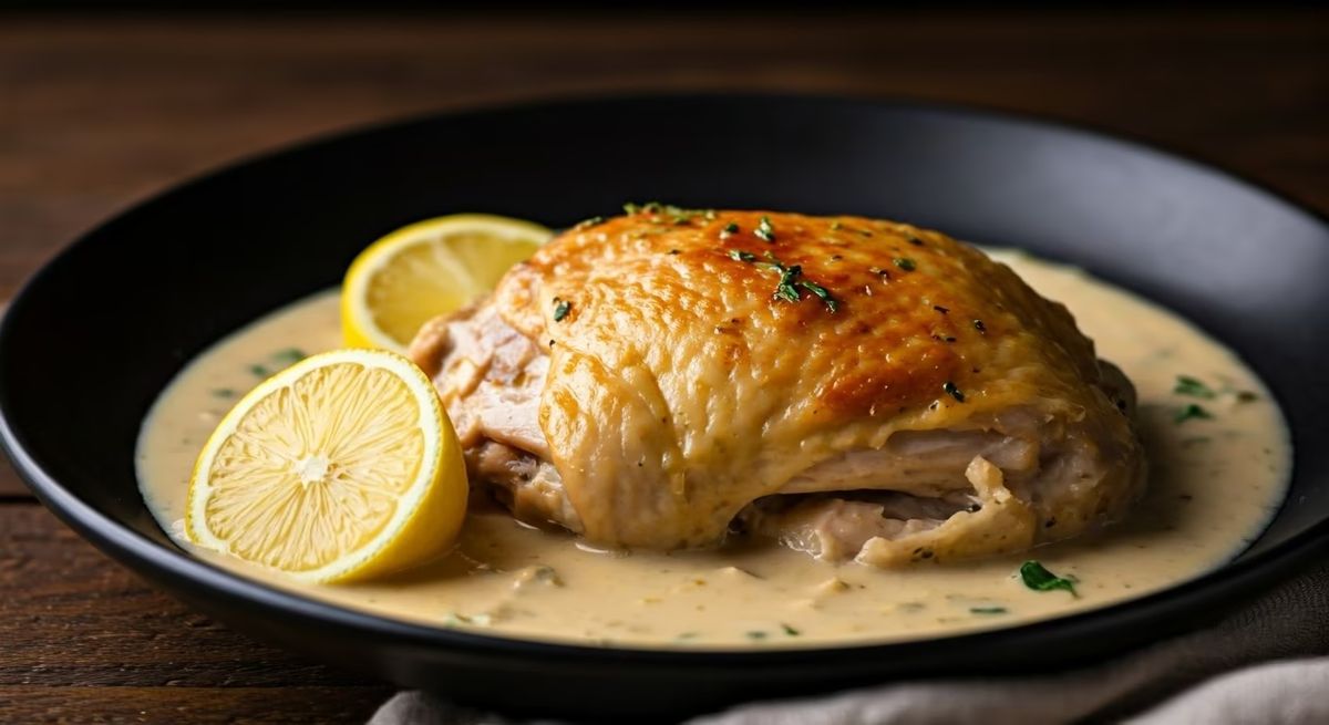 Creamy Lemon Chicken Fricassee recipe - French medium difficulty dish