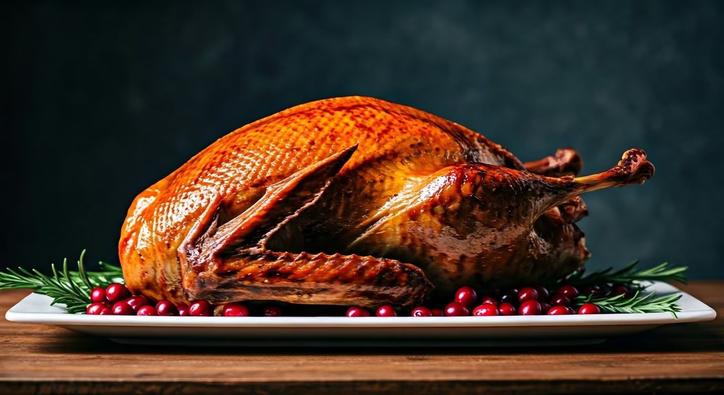 Roasted Christmas Goose with Cranberry Glaze recipe - delicious medium difficulty in Holiday Recipes category