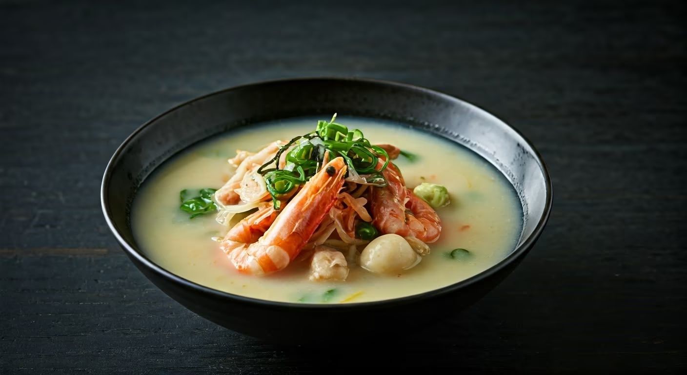 Ginger Yuzu Kosho Seafood Soup recipe - delicious medium difficulty in Seafood category