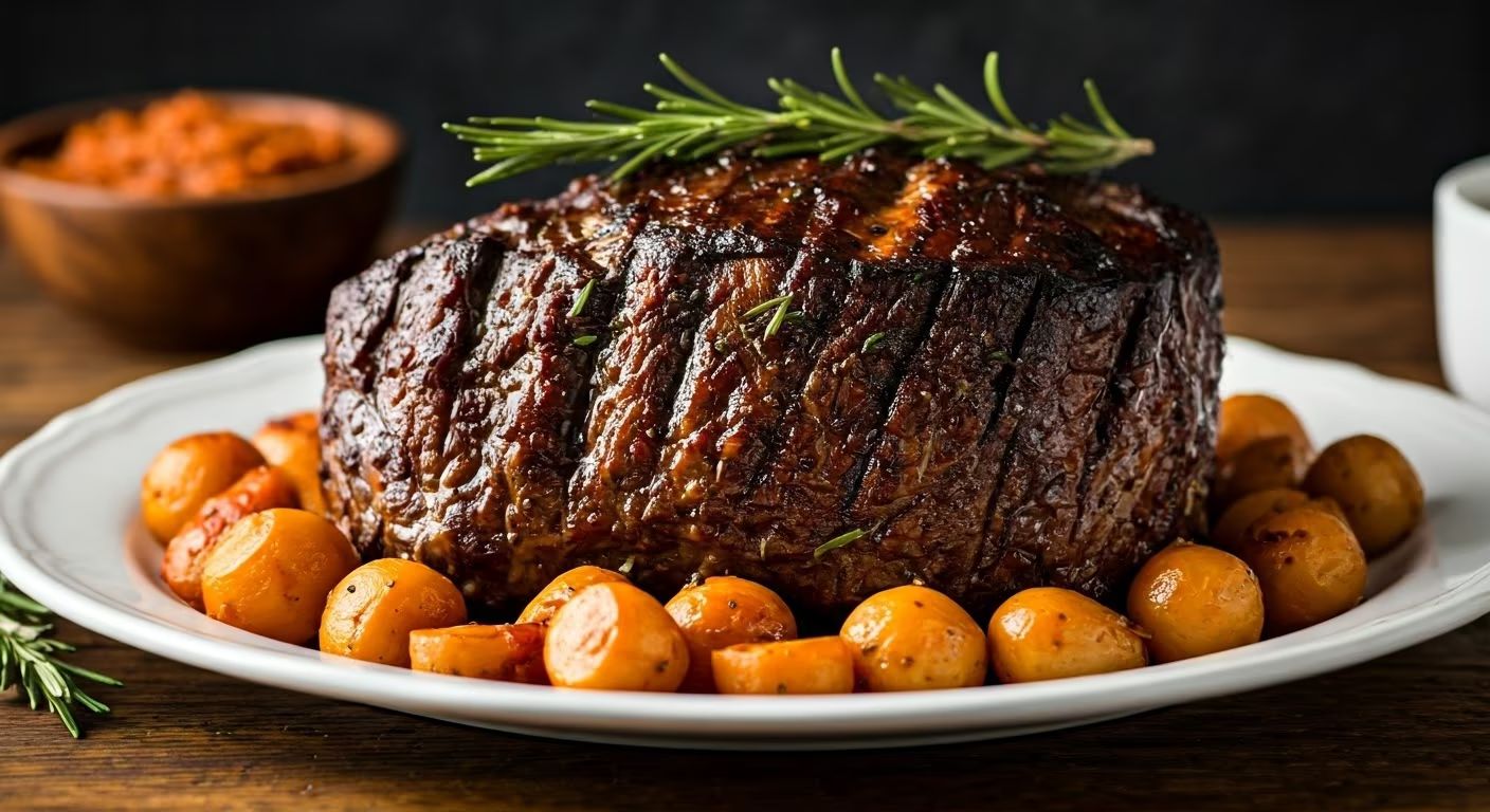 Herb-Crusted Slow Cooker Pot Roast recipe - delicious medium difficulty in Slow Cooker, Comfort Food category