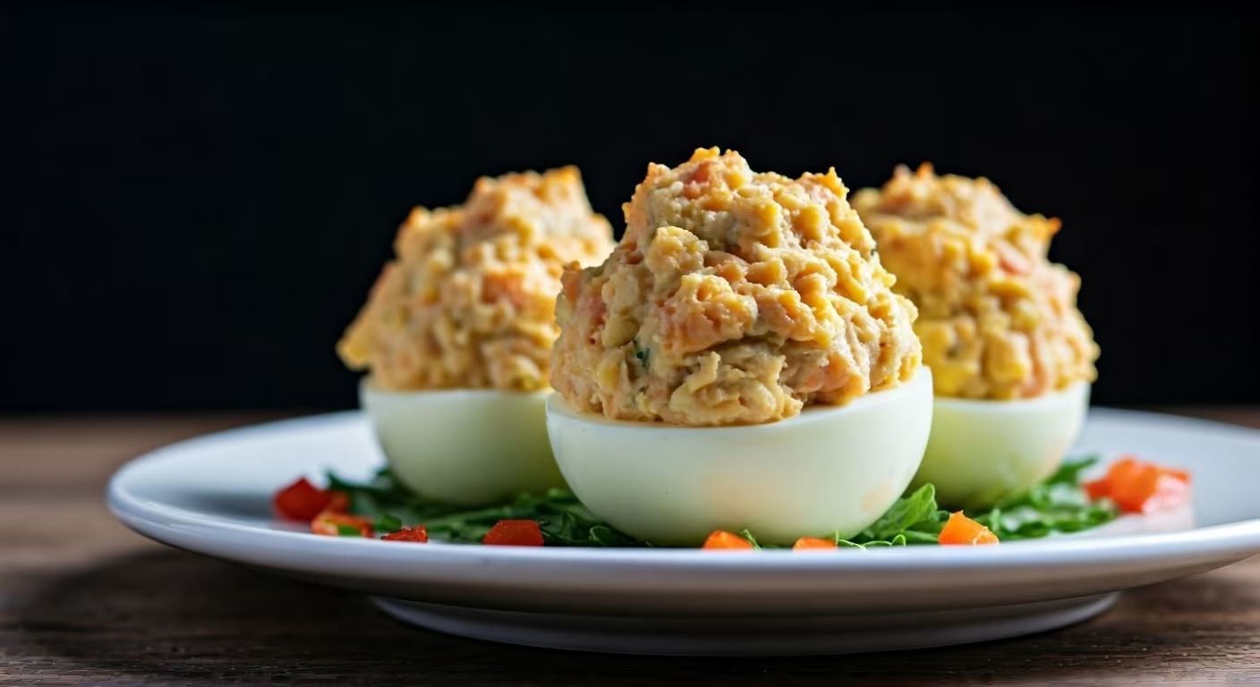 Crab-Stuffed Deviled Eggs recipe - delicious medium difficulty in Party Food category