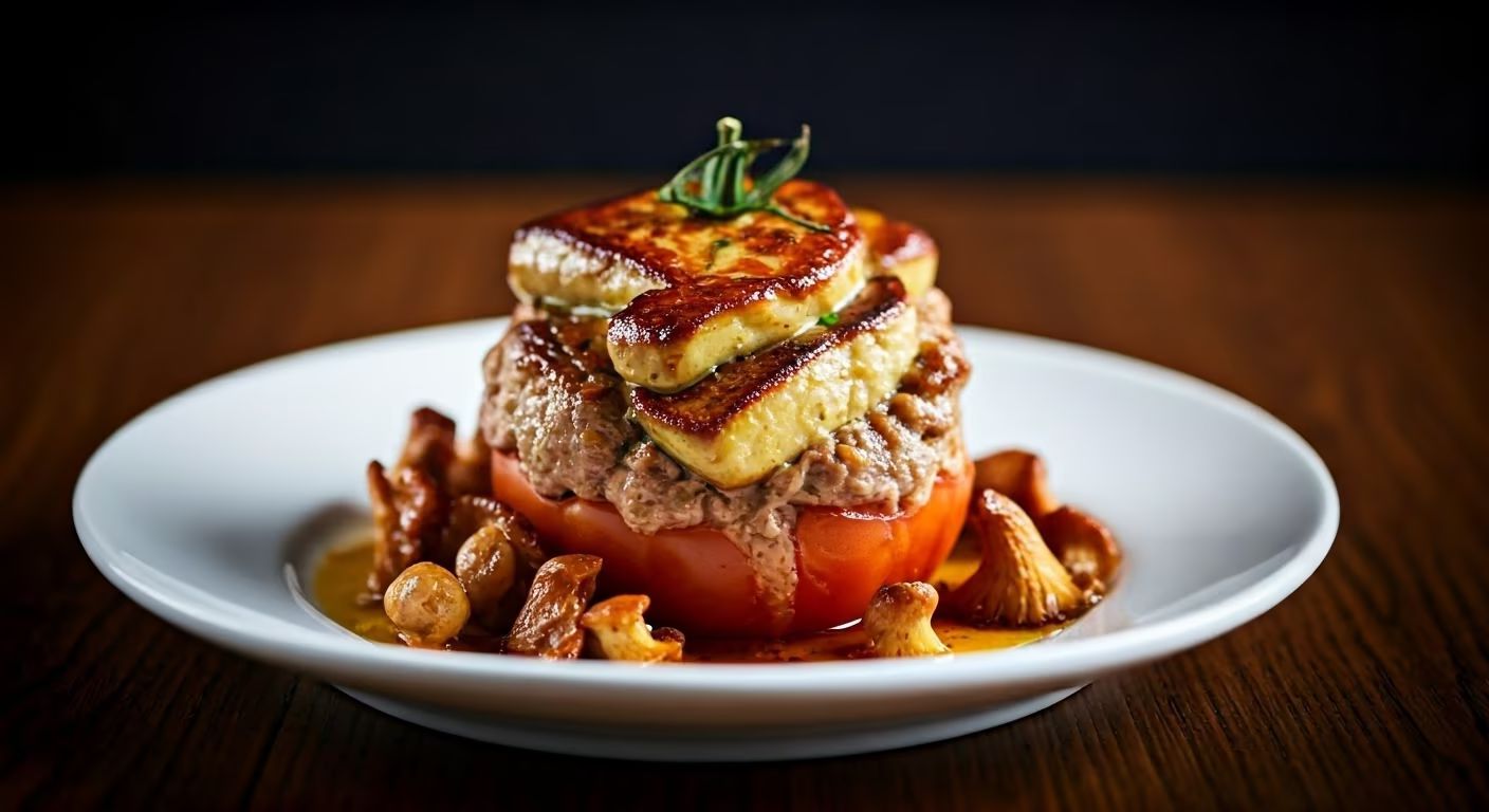 Foie Gras and Duck Stuffed Tomatoes with Chanterelles recipe - delicious medium difficulty in Duck category