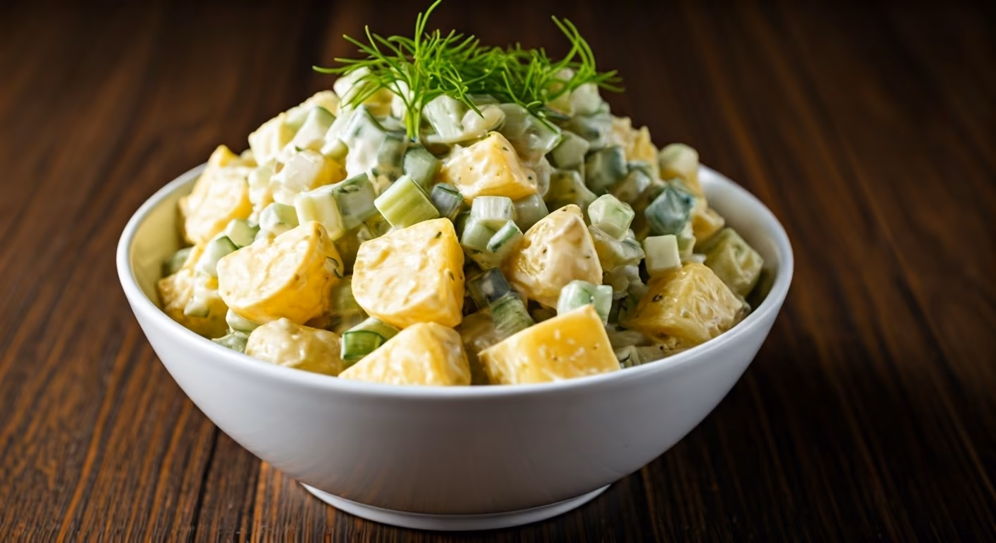 Dill Pickle Potato Salad recipe - American easy difficulty in Side Dishes category