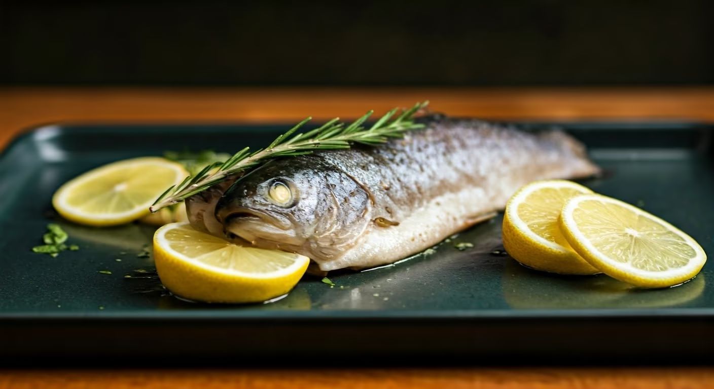 Herb-Stuffed Baked Trout with Lemon Garlic Butter recipe - delicious medium difficulty in Seafood category