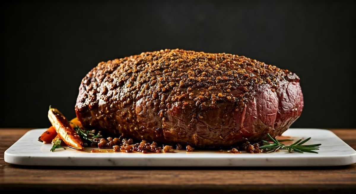 Festive Herb-Crusted Holiday Prime Rib recipe - American medium difficulty dish