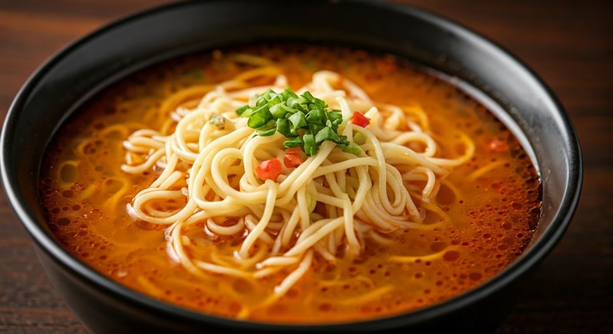 Spicy Pepper Rice Noodle Soup recipe - Asian medium difficulty dish