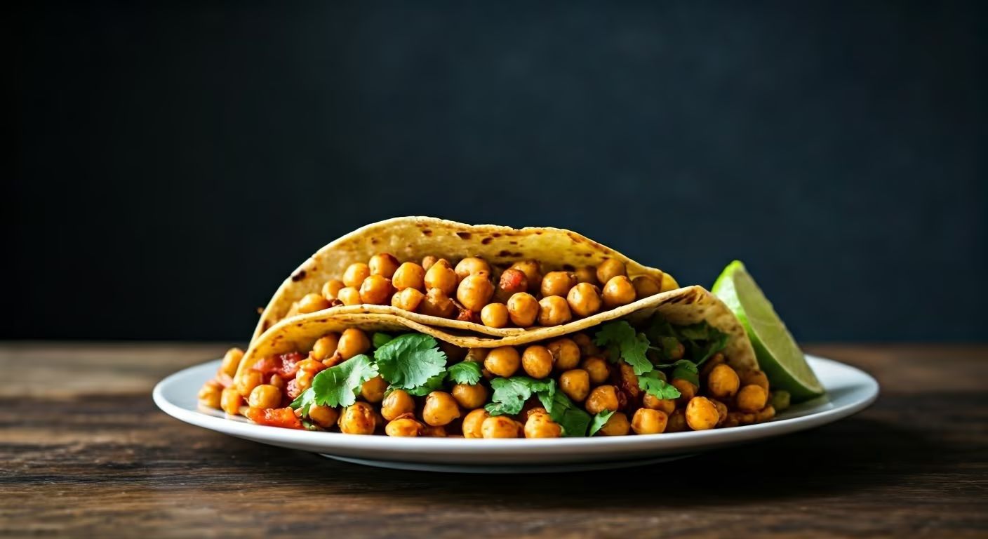 Ethiopian Spiced Chickpea Injera Tacos recipe - delicious medium difficulty in Vegetarian category