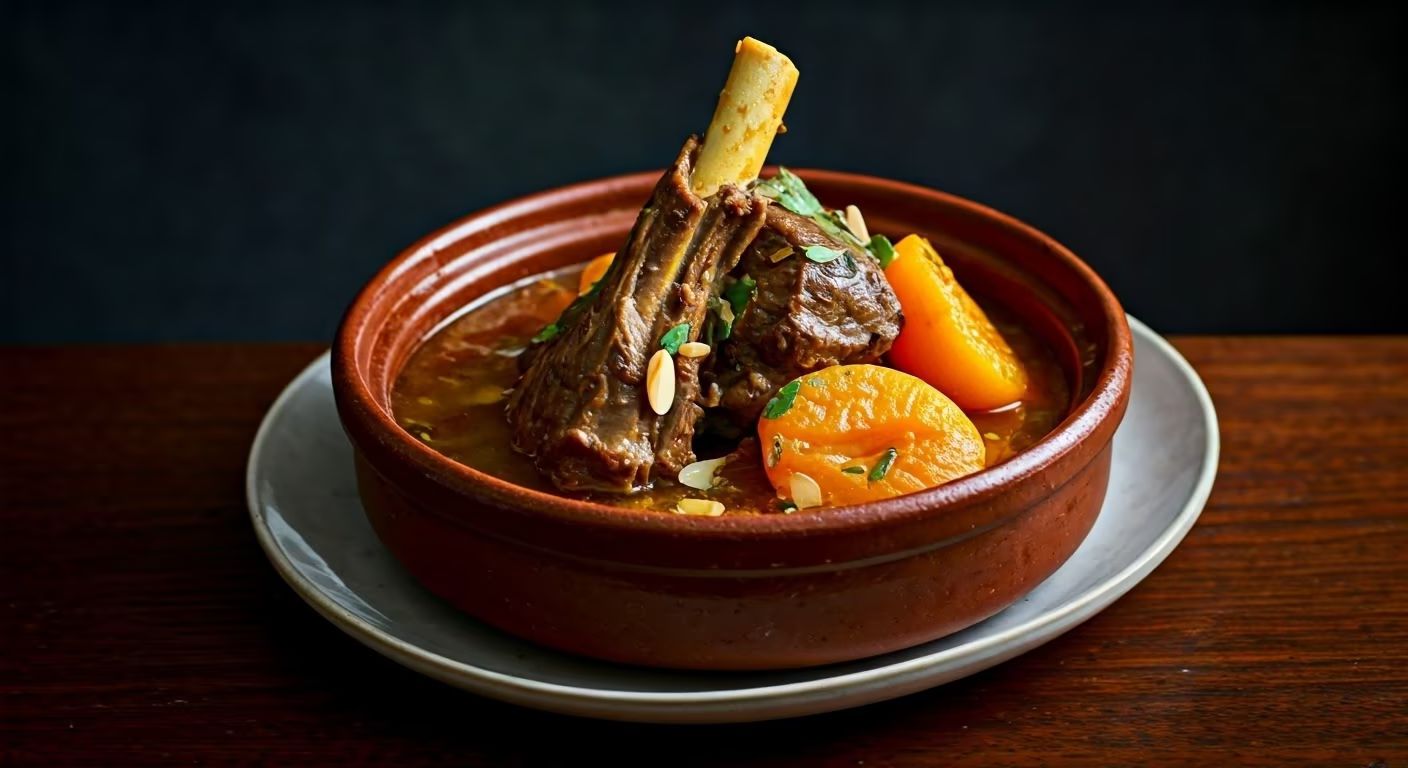 Moroccan Lamb Tagine with Apricots and Almonds recipe - Other medium difficulty in Stew category