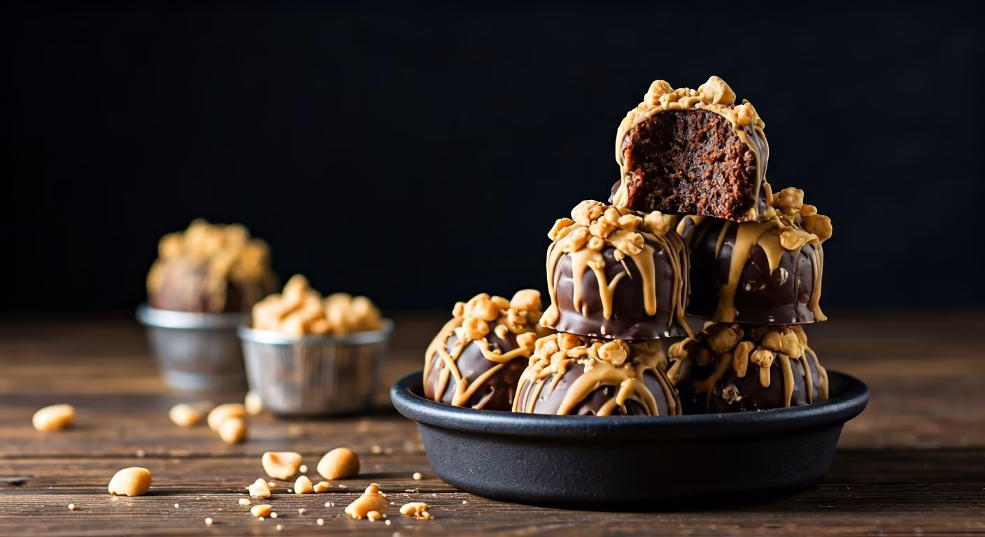 Crunchy Peanut Butter Brownie Bites recipe - delicious medium difficulty in Desserts category