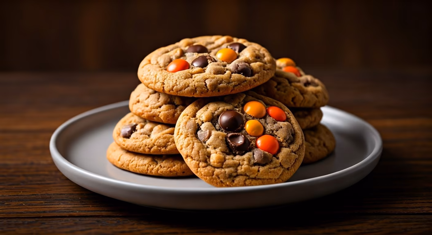 Reese's Pieces Chocolate Chunk Cookies recipe - American medium difficulty in Cookies category