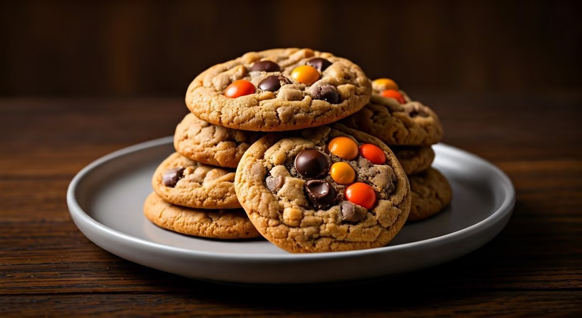 Reese's Pieces Chocolate Chunk Cookies Recipe @ TotallyChefs