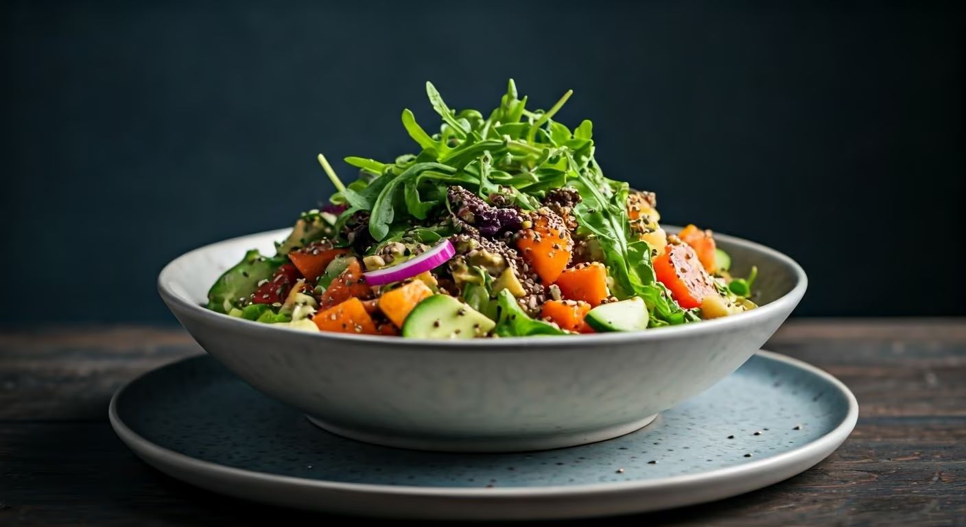 Down Under Chia Seed Salad Bowl recipe - delicious easy difficulty in Vegetarian category