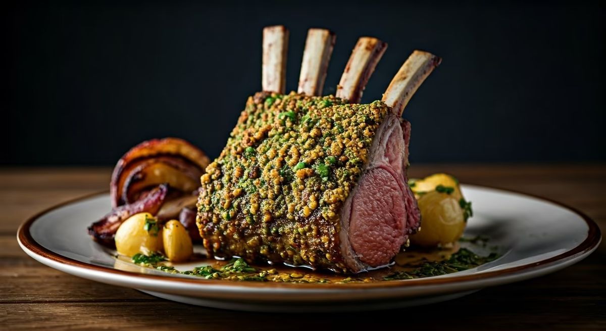 Herb-Crusted Slow Cooked Rack of Lamb recipe - Mediterranean medium difficulty dish
