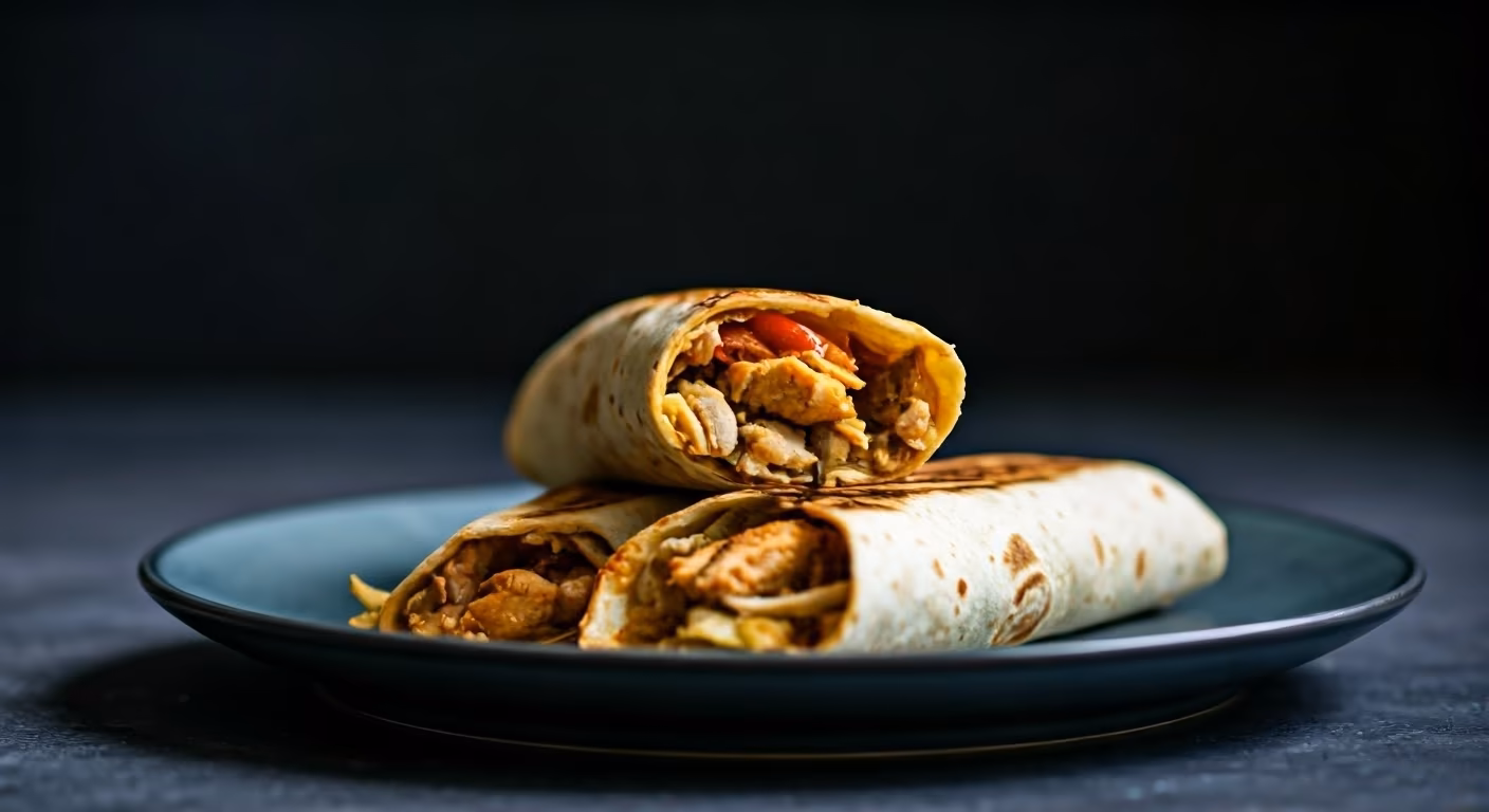 Spiced Chicken Shawarma Wraps recipe - Middle Eastern medium difficulty in Lunch, Sandwiches category