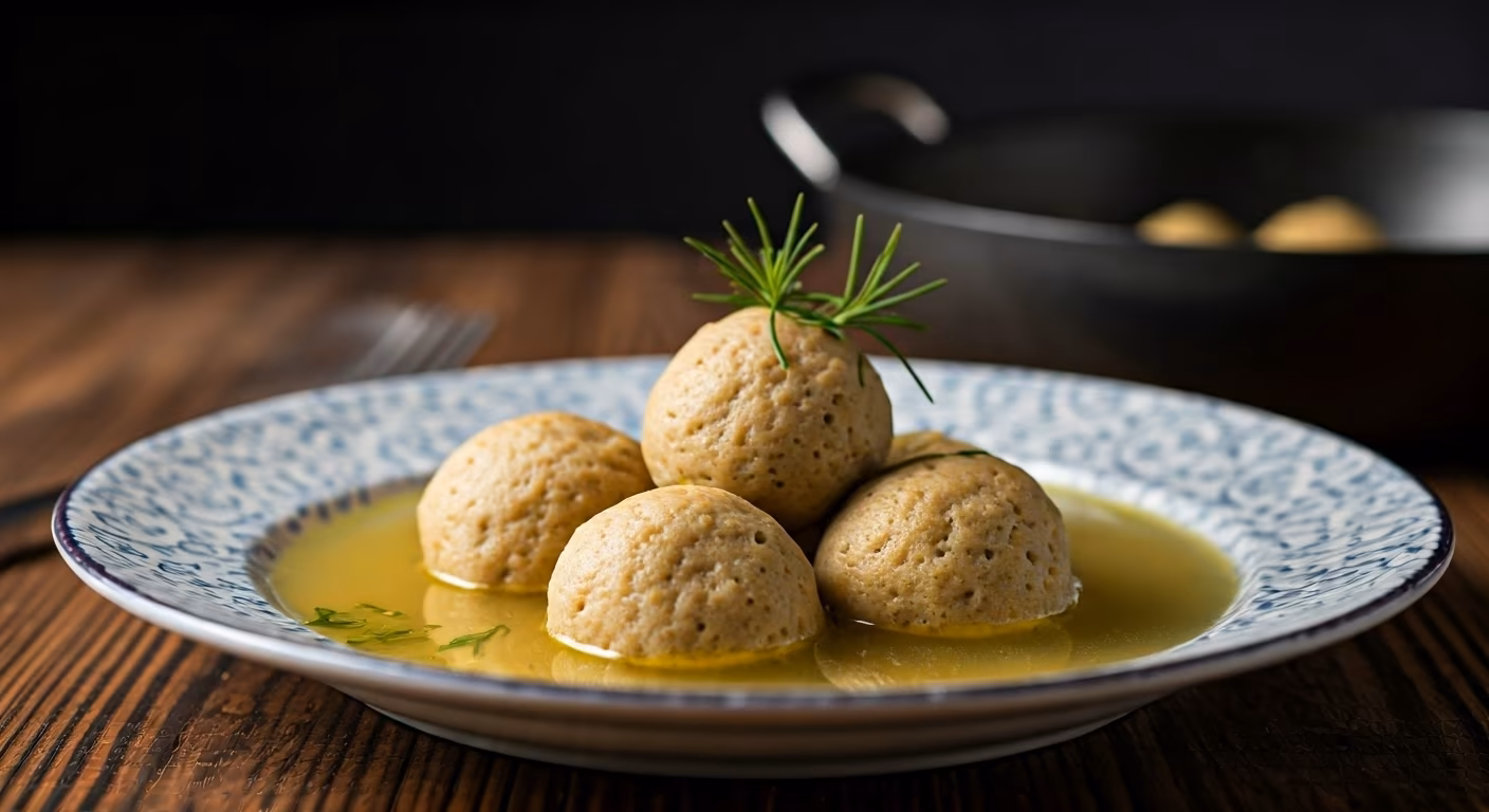 Golden Matzah Ball Soup recipe - Jewish medium difficulty in Comfort Food category
