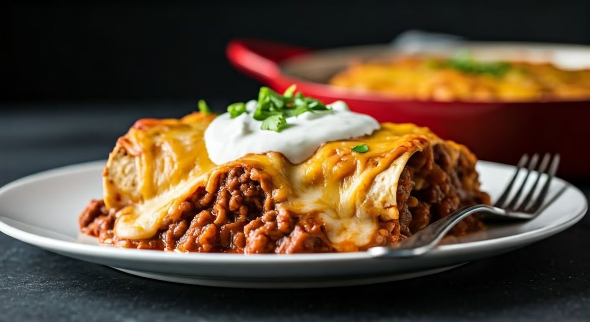 Cheesy Beef Enchiladas recipe - Mexican medium difficulty dish
