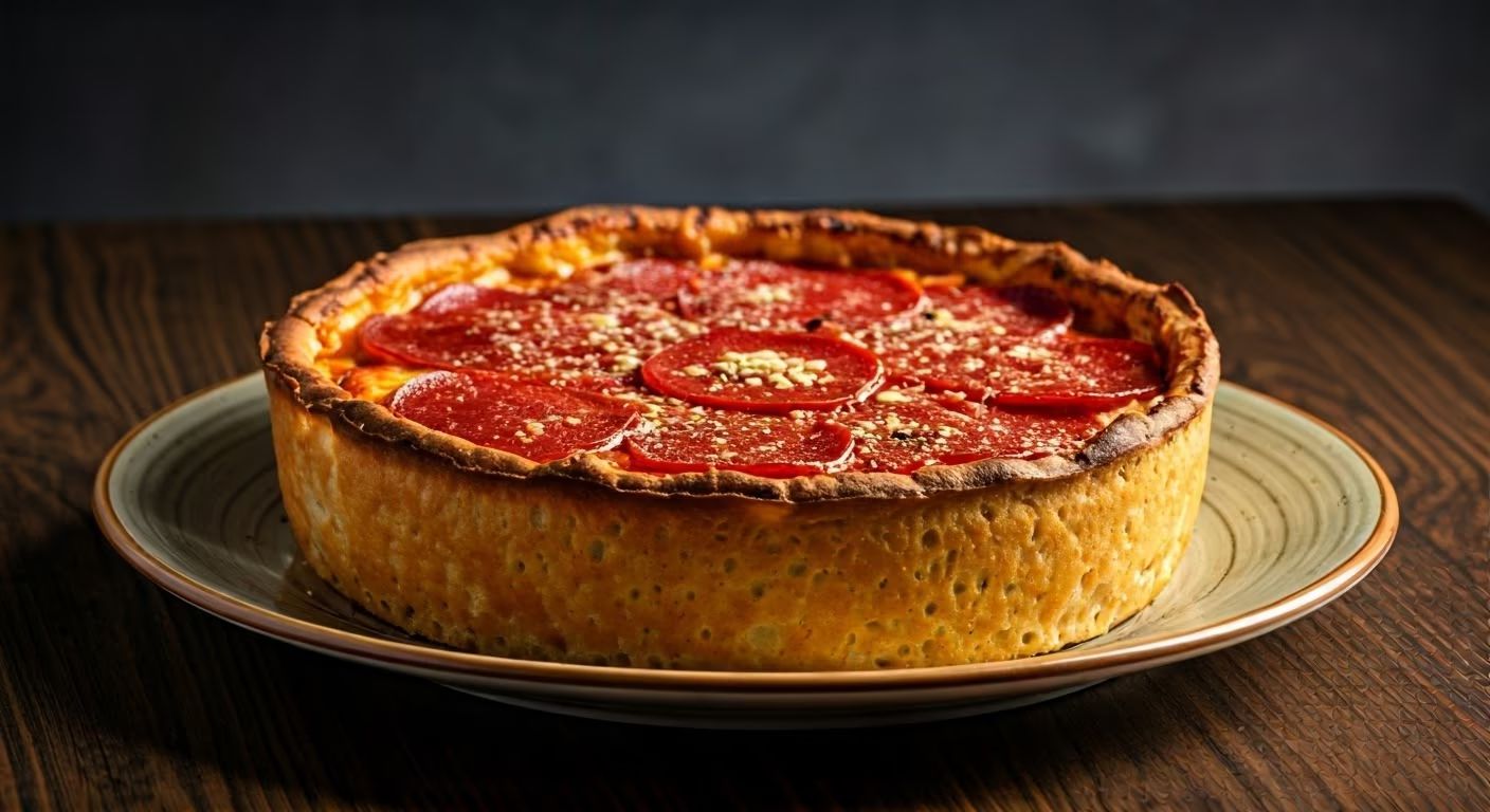 Chicago Deep Dish Supreme Pizza recipe - American medium difficulty in Comfort Food, Pizza category