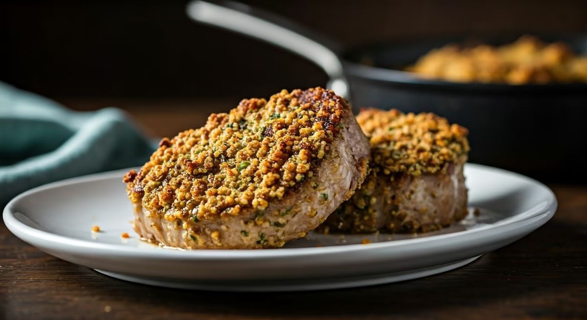 Savory Herb-Crusted Pork Chops recipe - American medium difficulty dish