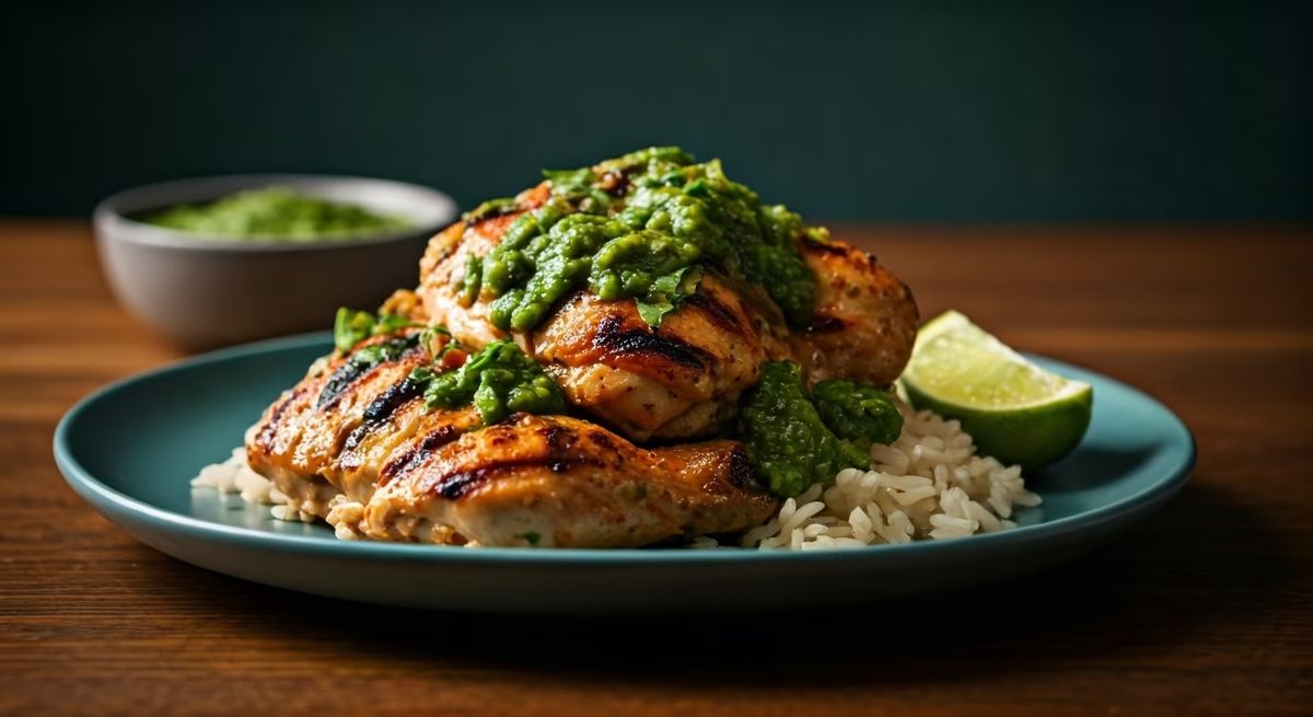 Peruvian-Style Grilled Chicken With Aji Verde Sauce recipe - Other medium difficulty dish