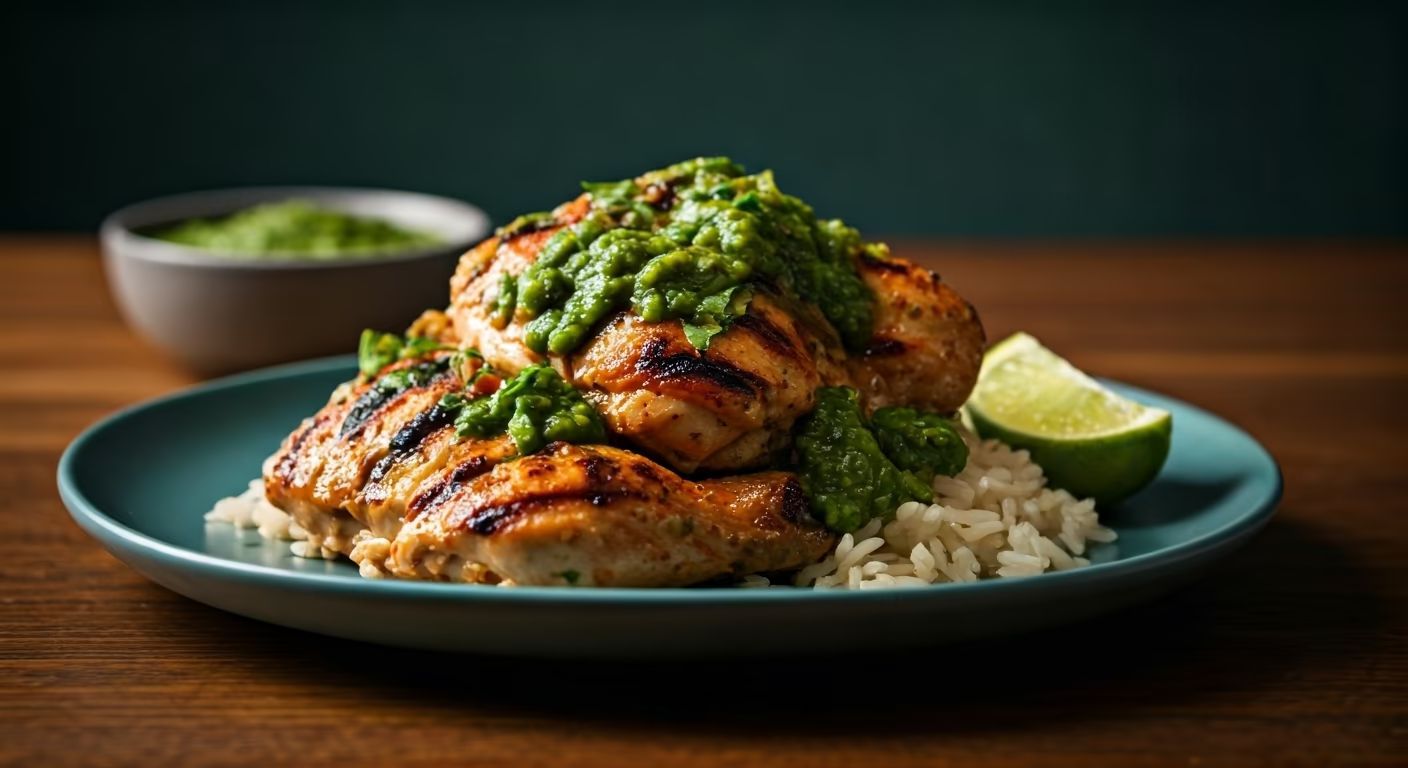 Peruvian-Style Grilled Chicken With Aji Verde Sauce recipe - Other medium difficulty in Grilling, Ethnic Dishes, Chicken category
