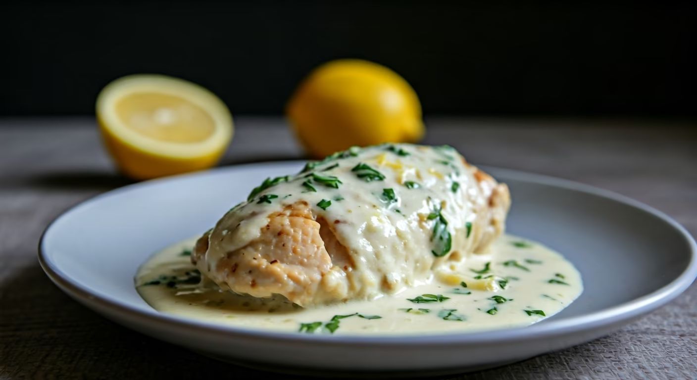 Creamy Lemon Yogurt Chicken recipe - Mediterranean medium difficulty in Main Dishes, Healthy Meals, Chicken category