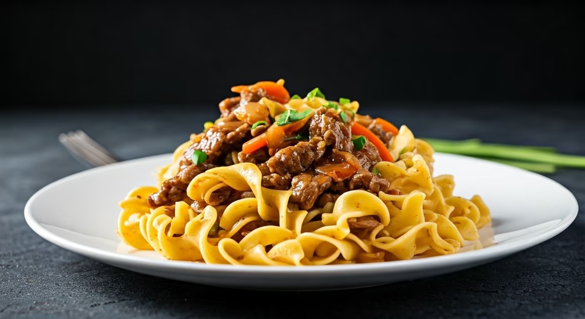 Savory Beef Noodle Skillet Recipe @ TotallyChefs
