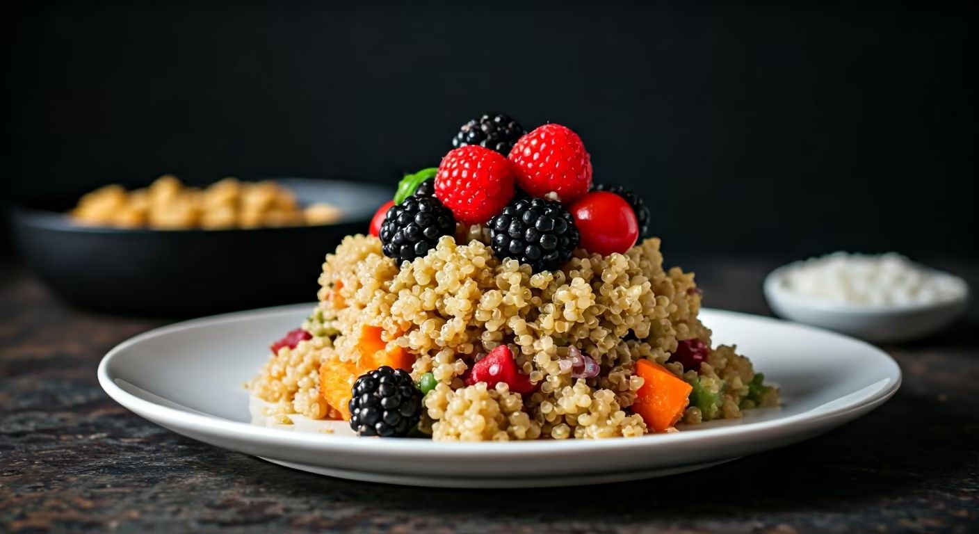 Sunshine Berry Quinoa Salad recipe - delicious easy difficulty in Vegetarian, Salads, Healthy Meals category