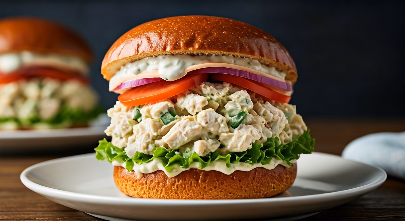 Zesty Chicken Salad Sandwich recipe - American easy difficulty in Lunch, Sandwiches category