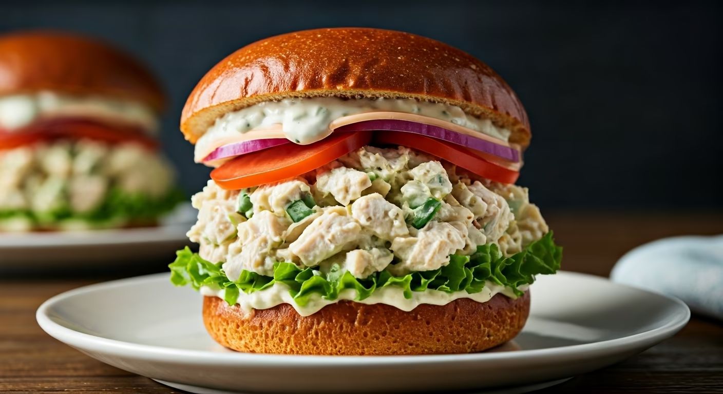 Zesty Chicken Salad Sandwich recipe - delicious easy difficulty in Lunch, Sandwiches category