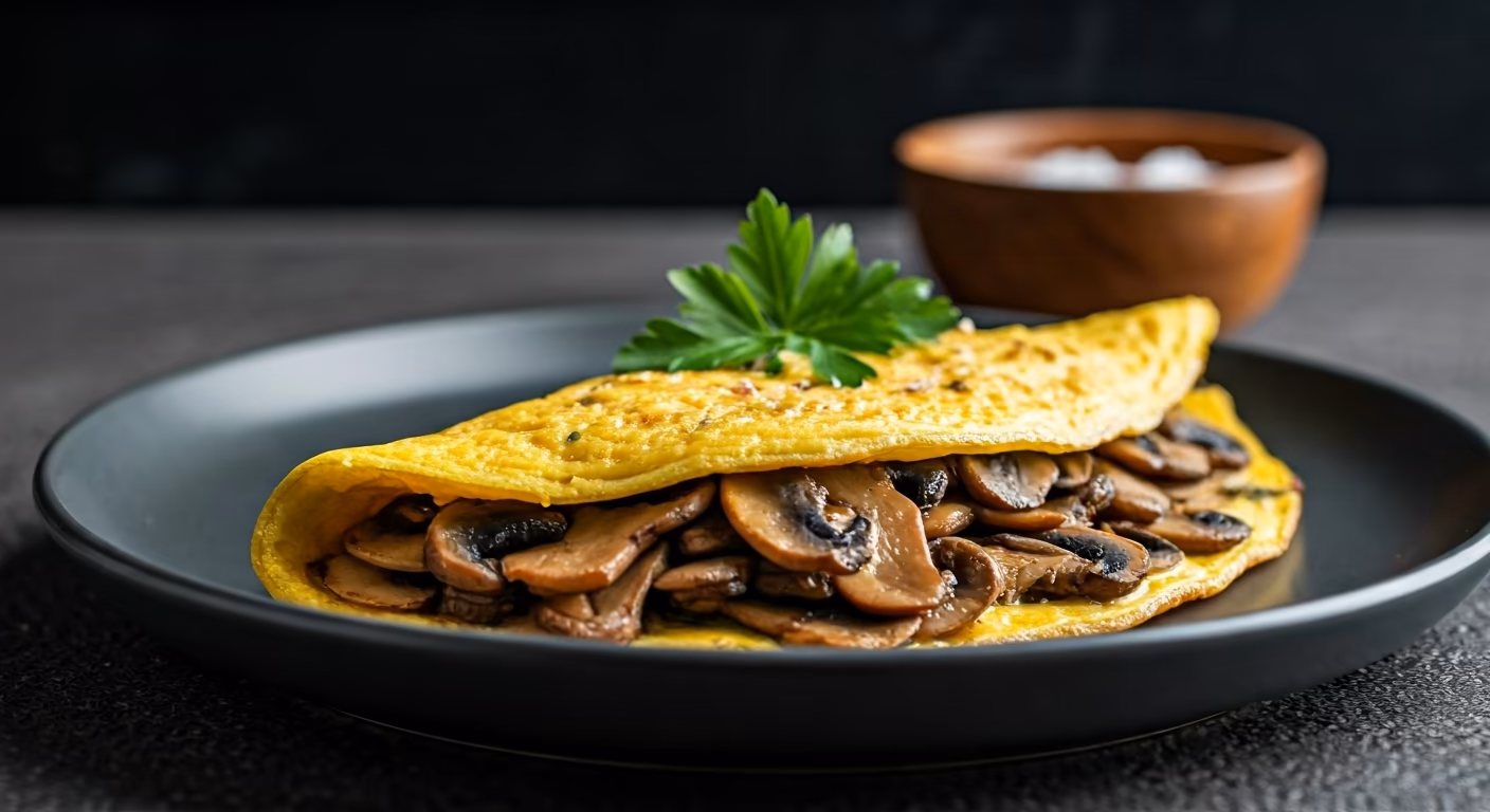 Savory Mushroom Omelette recipe - American easy difficulty in Brunch, Breakfast category
